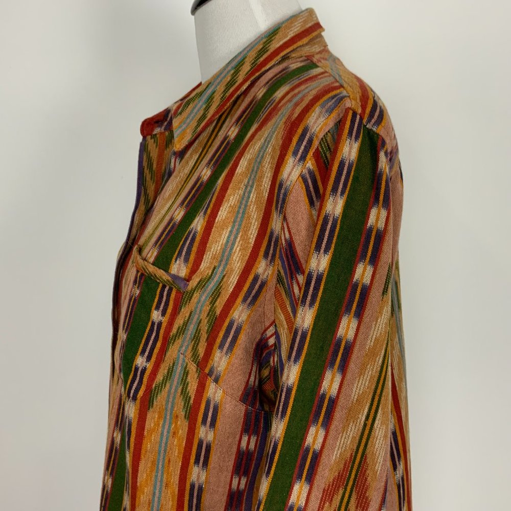 The Territory Ahead Textured Cotton Southwestern Striped Button Up Shirt Sz XL - Picture 11 of 16